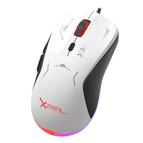 MOUSE Xzeal Gaming XSAMGA2WB GAMER XZEAL STARTER 7200 DPI 6 BOTONES RGB BLANCO