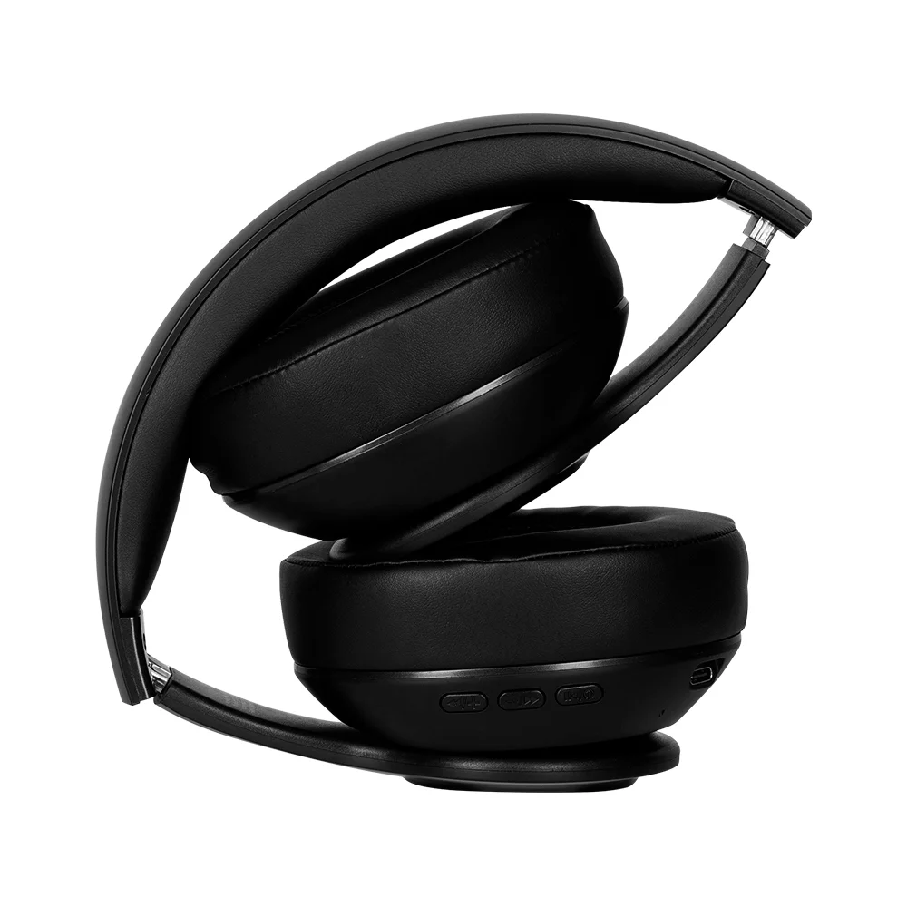 Auricular Vorago HPB-350 Con cable/Inalámbrico – Sobre la cabeza, Sobre la oreja – Binaural – Estéreo – Negro – Circumaural – 10m – Bluetooth – 32Ohm – Mini-phone (3.5mm) DIADEMA BLUETOOTH/3.5M M/TF/FM 12HRS MANOS LIBRES PLEGABL - Imagen 4