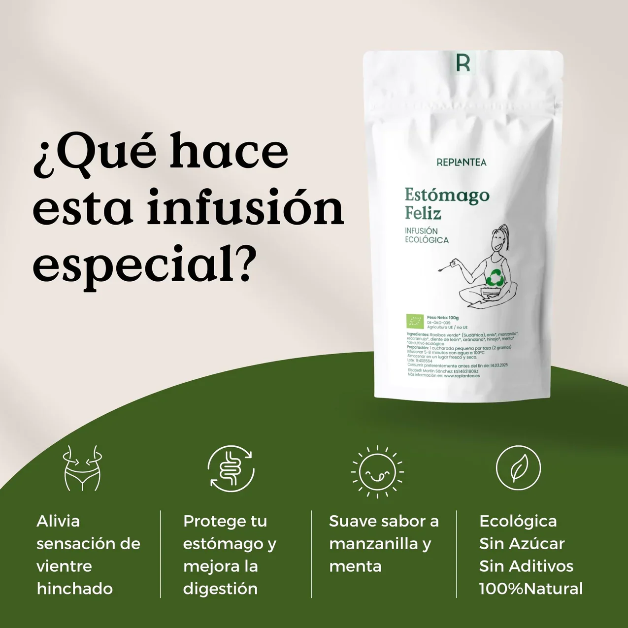 Infusión Estómago Feliz Ecológica 100g - Imagen 6