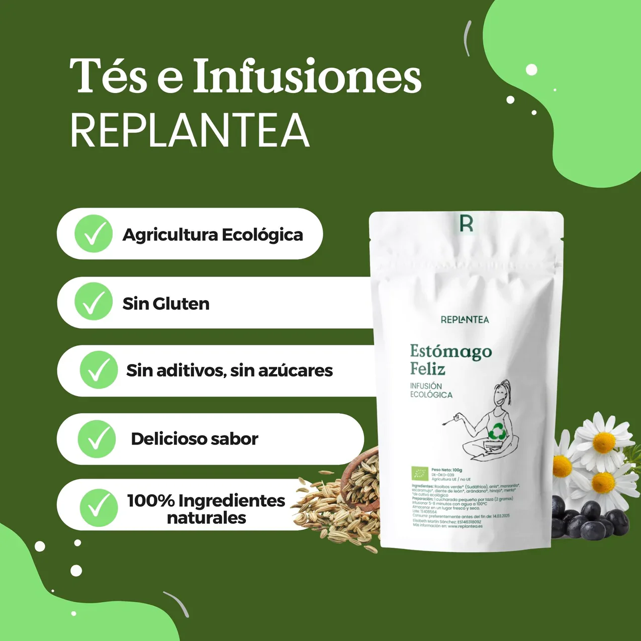 Infusión Estómago Feliz Ecológica 100g - Imagen 7