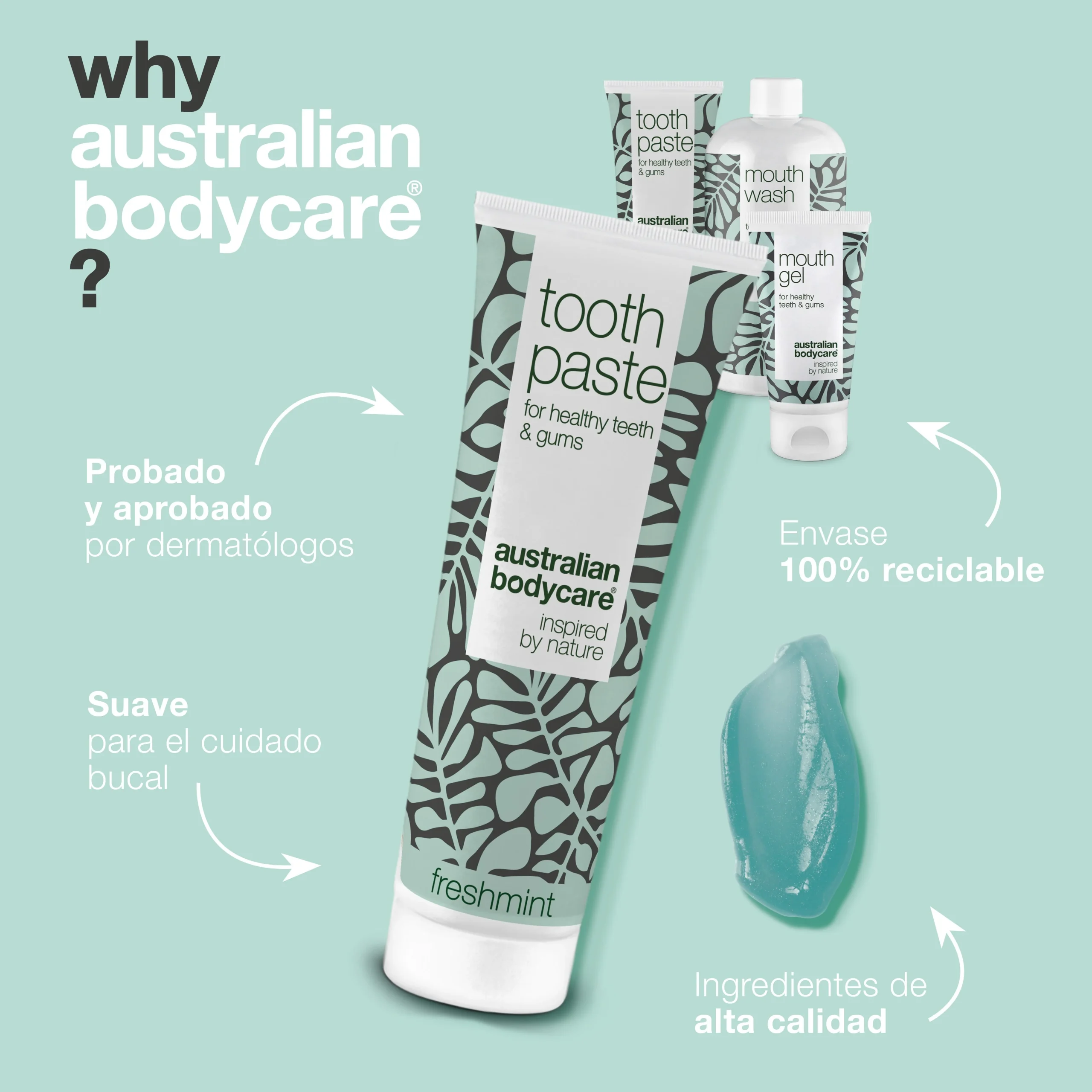 Pack Bucal de 4 productos con aceite de árbol de té — Para el cuidado diario de la candidiasis oral, periodintitis y gingivitis - Imagen 4