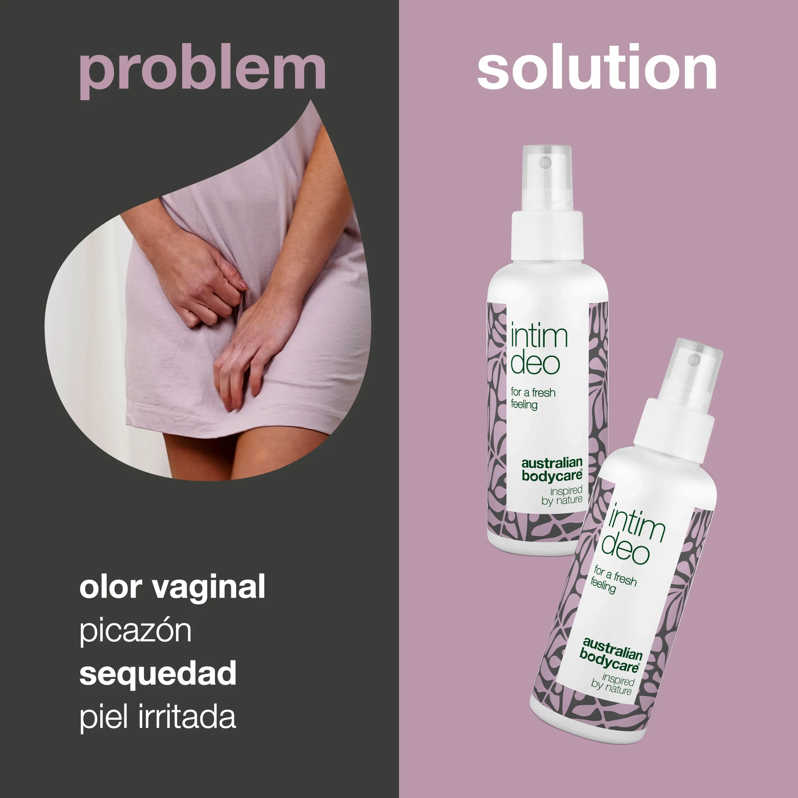 2 x Desodorante íntimo para el olor vaginal — Desodorante íntimo contra el olor vaginal no deseado y las molestias