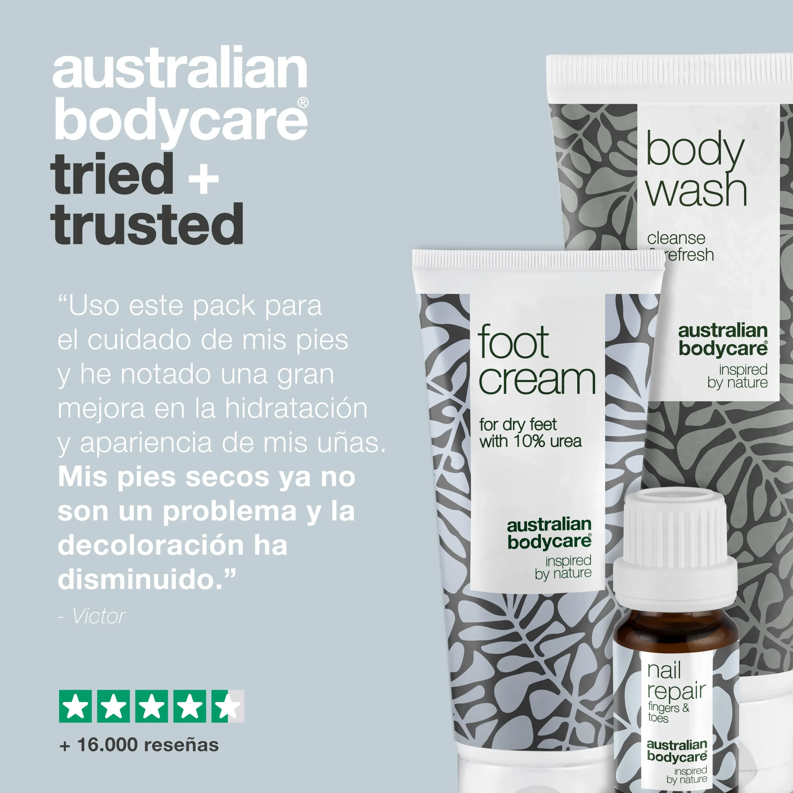 Pack para el cuidado de los pies — 3 productos para el cuidado diario de pies secos y uñas amarillas - Imagen 5