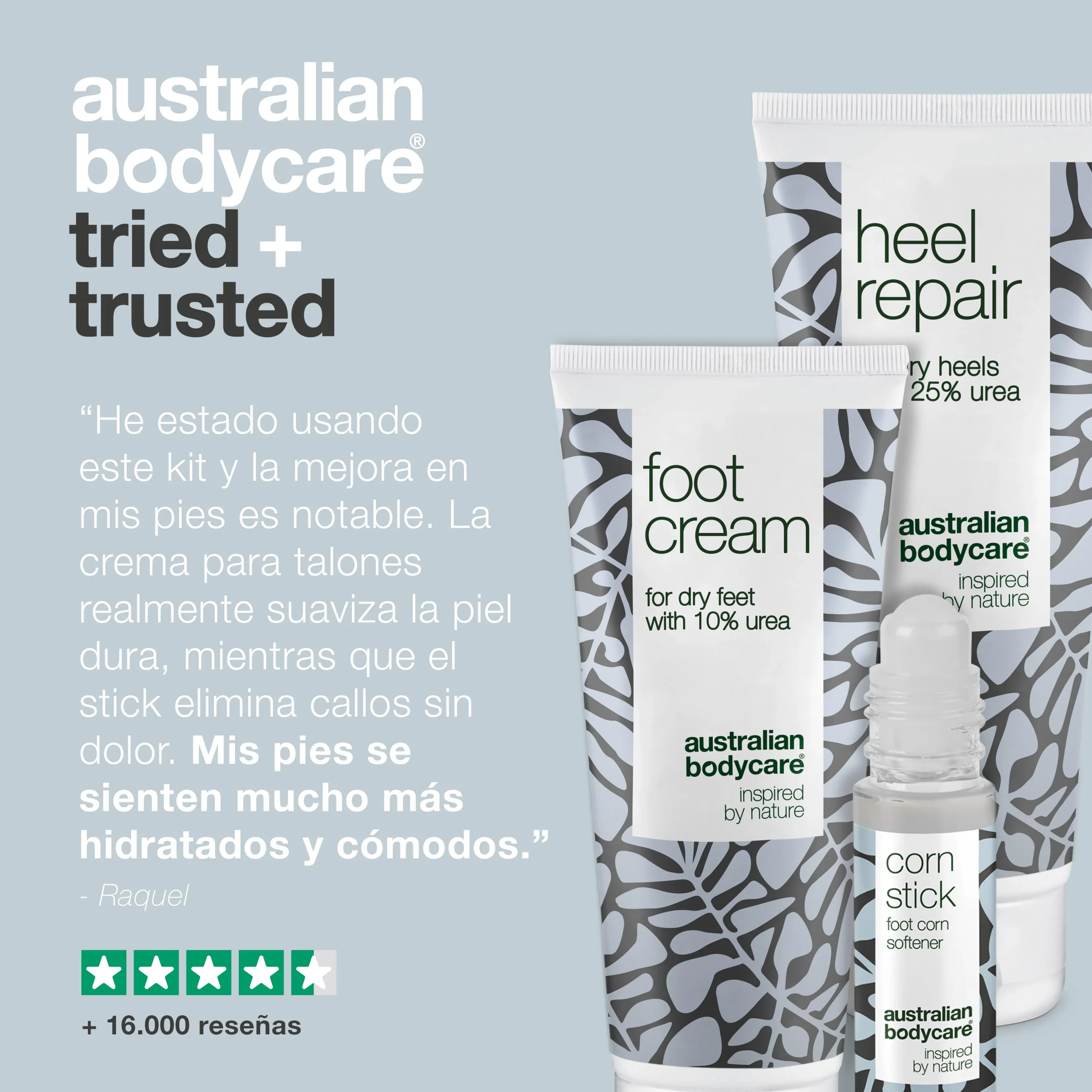 3x productos para los callos en los pies — Crema para pies, Crema para talones y Stick para callos y para pies secos. - Imagen 5