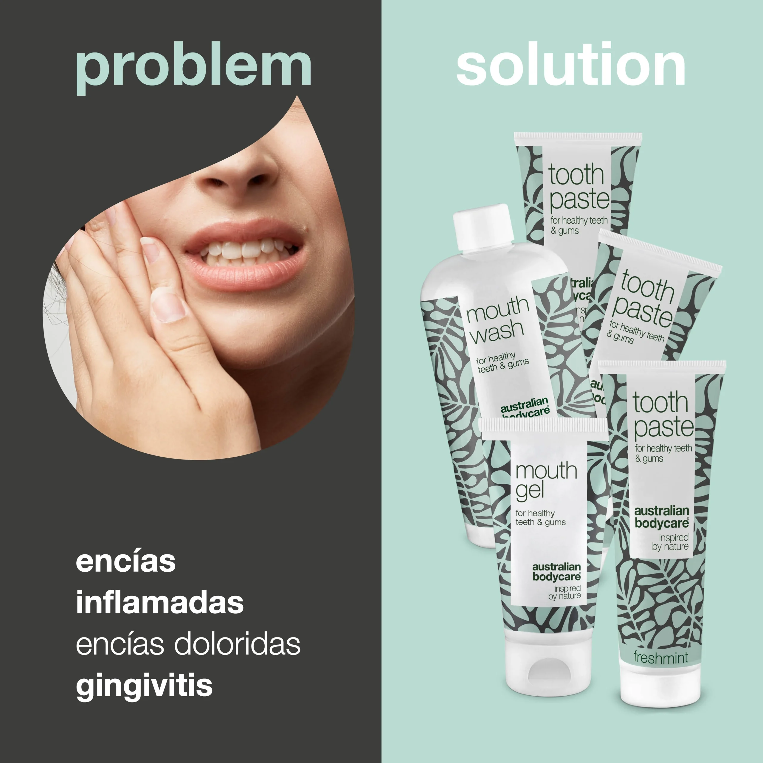 Pack para el cuidado de las encías inflamadas — 5 productos para aliviar y prevenir las encías inflamadas y doloridas