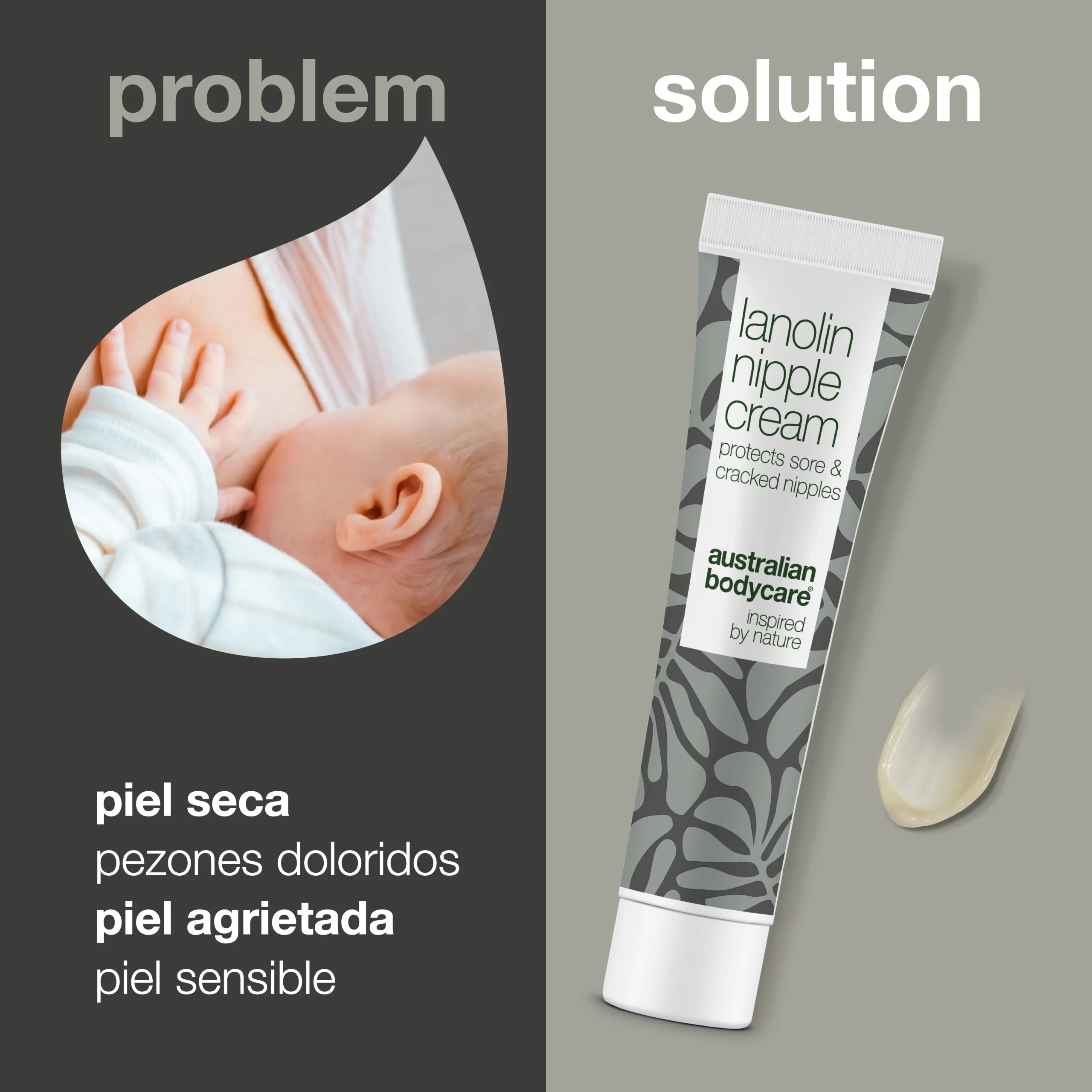 Crema per Capezzoli alla Lanolina per Pelle Secca — Proteggi e nutri i capezzoli sensibili con la crema alla lanolina. Ammorbidisce e idrata.