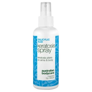 Spray queratosis pilaris para piel áspera y granitos — Keratosis pilaris spray suaviza piel áspera y granitos. Contiene ácido salicílico para exfoliar y limpiar los poros.