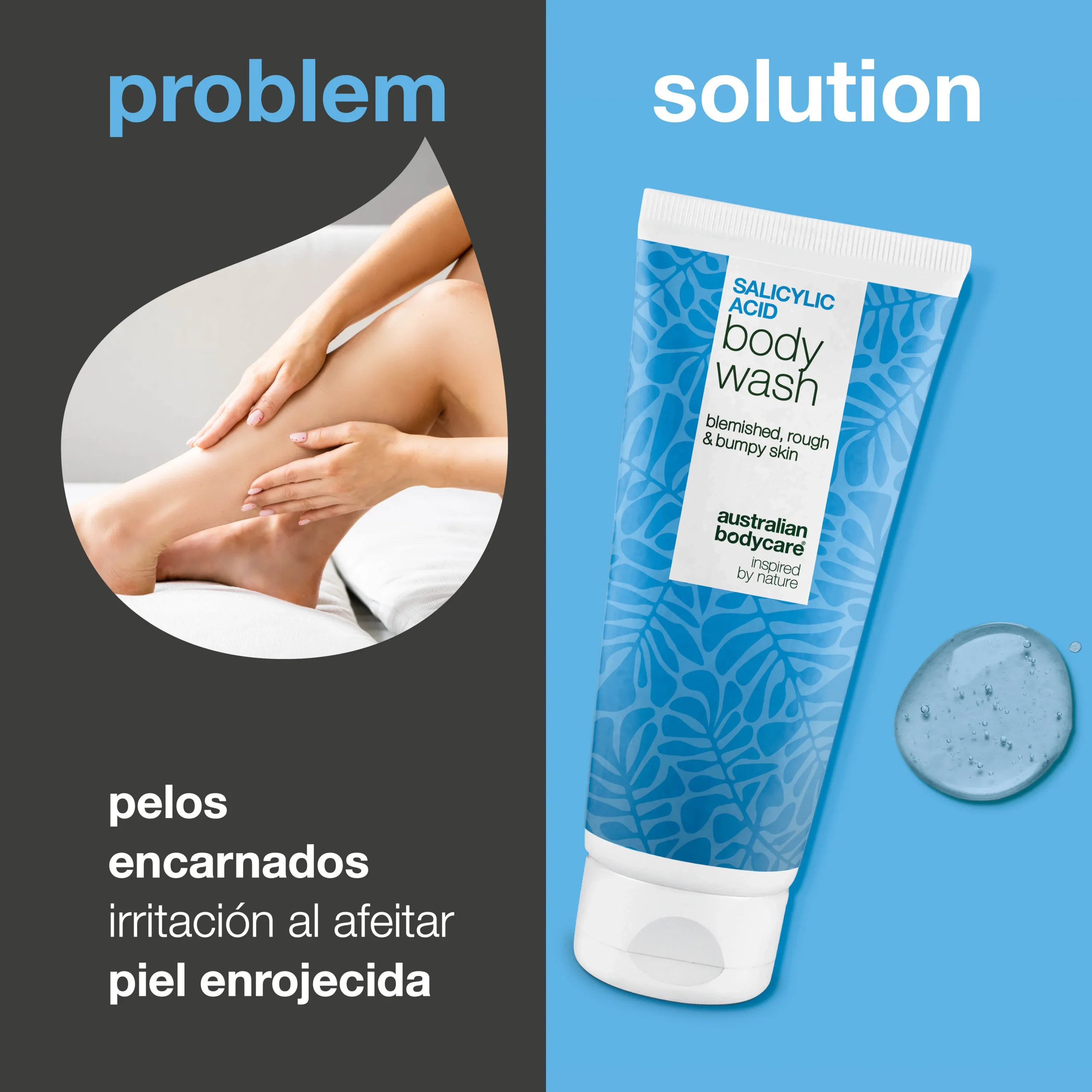 Gel de Afeitado con Ácido Salicílico contra irritaciones — Gel con Ácido Salicílico calma y previene pelos encarnados. Contiene ácido salicílico (BHA), niacinamida y zinc PCA.