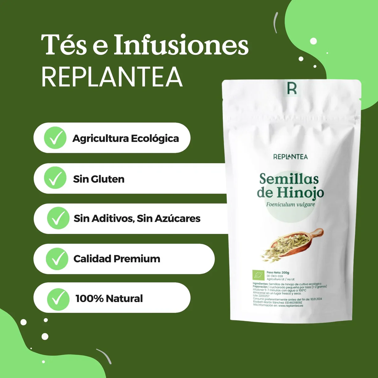 Infusión de Semillas de Hinojo Ecológicas 200g - Imagen 5