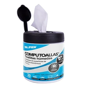 Toallas húmedas Silimex COMPUTOALLAS para limpieza de superficies de equipos electrónicos 30 piezas TOALLAS HUMEDAS PARA LIMPIEZASUPERF DE EQUIP ELECTRO 30 PZAS