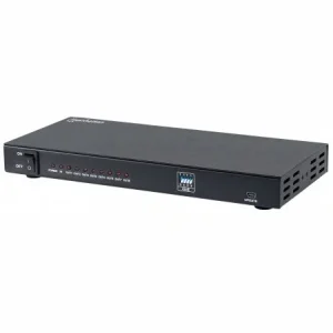 Video Splitter HDMI 4k@30Hz, 1 in:8 out – 4096 x 2160 – 340MHz Ancho Manhattan 207560 de banda de vídeo máximo – 1 x Entrada HDMI – 8 x Salida HDMI – USB VIDEO SPLITTER HDMI 4K 3D 8 PTOS DIVISOR DUPLICADOR DE SENAL
