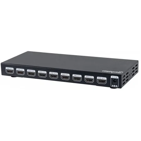 Video Splitter HDMI 4k@30Hz, 1 in:8 out – 4096 x 2160 – 340MHz Ancho Manhattan 207560 de banda de vídeo máximo – 1 x Entrada HDMI – 8 x Salida HDMI – USB VIDEO SPLITTER HDMI 4K 3D 8 PTOS DIVISOR DUPLICADOR DE SENAL