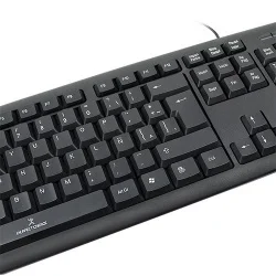 Teclado Alámbrico Resistente a Derrames Teclas PC-201038 de Membrana | MASTER CHOICE TECLADOBASICO NEGRO