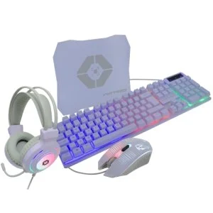 Kit Perfect Choice V-930662 Teclado 4 EN 1 Mouse y Audifonos Gamer Sonido Envolvente 7.1 Berry | VORTRED KIT GAMER ALAMBRICO 4 EN 1 – MORADO
