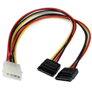 StarTech.com Adaptador Cable Divisor LP4 PYO2LP4SATA de 4 Pines a SATA – 2x Hembra SATA y 1x Macho LP4 – Para Unidad de disco – LP4 / SATA – 1 Solamente ADAPTADOR CABLE 0.3M DIVISORALIMENTACION MOLEX 4 PINES 2X SATA