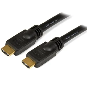 StarTech.com Cable HDMI HDMM35 de alta velocidad 10.6m – 2x HDMI Macho – Negro – Ultra HD 4k x 2k – Cable for Reproductor Blu-ray, HDTV, Reproductor DVD, Receptor estéreo, Proyector, Dispositivo de audio/vídeo, TV, Consola de juegos, Grabador de vídeo digital – Admite hasta3840 x 2160 – Apantallado – Oro Conector chapado – 24 AWG – Negro CABLE HDMI DE ALTA VELOCIDAD10.6M 2X HDMI MACHO NEGRO
