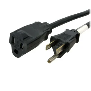 StarTech.com Cable PAC1013 de Poder NEMA 5-15P Macho – NEMA 5-15R Hembra, 90cm, Negro PARA PC NEMA 5-15 H A M DE 91CM .