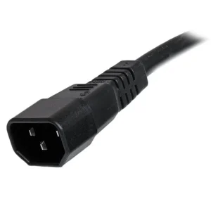 StarTech.com Cable PXTC14C156 de 1.8m (6 pies) de Extensión de Servicio Pesado, Cable Alargador de Alimentación IEC 320 C14 a IEC 320 C15, 15A 250V – Para Unidad de distribución eléctrica, Servidor, Computadora de escritorio, Monitor, Impresora – IEC 60320 C14 / IEC 60320 C15 – 250 V CA / 15A – Negro – 1 Solamente CABLE 1.8M ADAPTADOR 14 AWGC14 A C15 JUMPER BRIDGE SERVIDOR.