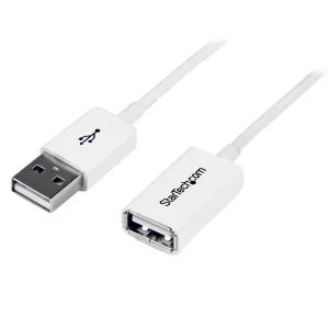 StarTech.com USBEXTPAA1MW Cable USB 2.0 A Macho – USB A Hembra, 1 Metro, Blanco USB 2.0 MACHO A HEMBRA BLANCO .