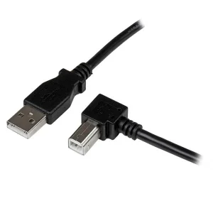 StarTech.com USBAB1MR Cable USB 2.0, USB A Macho – USB B Macho, 1 Metro, Negro USB B ACODADO ANGULO DERECHO .
