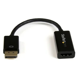 Startech.com Convertidor DP2HD4KS de Video DisplayPort Macho – HDMI Hembra, 15cm, Negro ADAPTADOR ACTIVO DP 4K 30HZ .