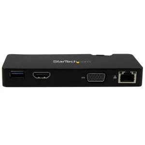 StarTech.com Docking Station USB 3.0 USB3SMDOCKHV con HDMI o VGA, Ethernet Gigabit y USB 3.0 HDMI O VGA ETHERNET USB DOCK