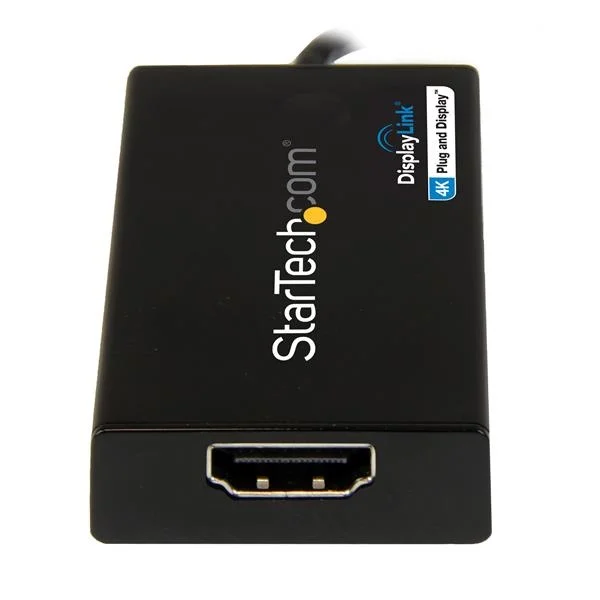 StarTech.com USB32HD4K Adaptador Gráfico Externo Multi Monitor USB 3.0 a HDMI Ultra HD 4K Certificado DisplayLink – USB 3.0 – HDMI – 1920 x 1080 Supported – Negro ADAPTADOR VIDEO EXTERNOMULTIMONITOR USB 3.0 A HDMI 4K H.