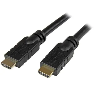 StarTech.com Cable HDMM30MA de 30m HDMI Activo – Cable HDMI de Alta Velocidad con Ethernet 4K – de Pared CL2 – 4K a 30Hz – Cable HDMI 1.4 – Cable for Dispositivo de audio/vídeo, Sistema de teatro en casa, Amplificador, Consola de juegos, Reproductor Blu-ray, Reproductor DVD, Proyector, Reproductor Multimedia, Apple TV, Xbox One, PlayStation 4 – Admite hasta4096 x 2160 – Apantallado – Oro Conector chapado – CL2 – 26 AWG – Negro CABLE HDMI DE ALTA VELOCIDADCL2 DE 30M 4K X 2K