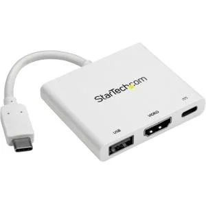 StarTech.com Adaptador Multifunción USB-C a HDMI 4K – Docking Station CDP2HDUACPW con Entrega de Potencia y Puerto USB-A – Blanco – HDMI ADAPTADOR USB-C A HDMI 4KREPLICADOR DE PUERTOS BLANCO