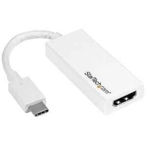 StarTech.com Adaptador USB-C a HDMI – Convertidor USB Type C CDP2HD4K60W para MacBook, Chromebook y otros dispositivos con USB C – 4K 60Hz – Blanco – 3840 x 2160 Supported – Blanco ADAPTADOR USB-C A HDMI 4K60HZ CONVERTIDOR USB TYPE C BLANCO