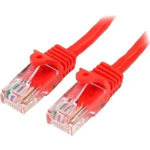 StarTech.com Cable 45PAT5MRD de Red de 5m Rojo Cat5e Ethernet RJ45 sin Enganches – Cable for Dispositivo de red, Hub, Conmutador, Servidor de impresión, Panel de conexión, Workstation – Cable de conexión – Oro Conector chapado – 24 AWG – Rojo CABLE DE RED DE 5M ROJO CAT5EETHERNET SIN ENGANCHE
