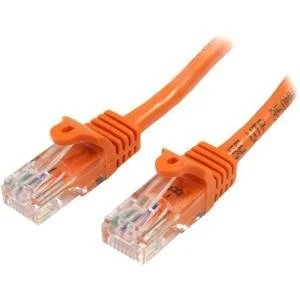 StarTech.com Cable 45PAT50CMOR de Red de 0.5m Naranja Cat5e Ethernet RJ45 sin Enganches – Cable for Dispositivo de red, Conmutador, Hub, Workstation, Panel de conexión – Cable de conexión – Oro Conector chapado – 24 AWG – Naranja CABLE RED 0.5M NARANJA CAT5E ETHERNET SIN ENGANCHE