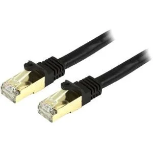 StarTech.com Cable Patch Cat6a STP Blindado sin Enganches RJ-45 Macho – RJ-45 Macho, 4.6 Metros, Negro LINDADO C6ASPAT15BK DE 4.5M NEGRO