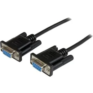 StarTech.com Cable Nulo SCNM9FF2MBK de Módem Serial RS232 DB9 Hembra – Hembra, 2 Metros, Negro RS232 DB9 HEMBRA A HEMBRA NEGRO