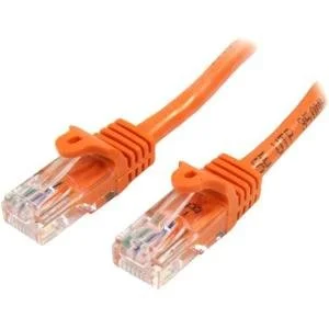 StarTech.com Cable 45PAT7MOR de Red de 7m Naranja Cat5e Ethernet RJ45 sin Enganches – Cable for Dispositivo de red, Hub, Conmutador, Servidor de impresión, Panel de conexión – Cable de conexión – Oro Conector chapado – 24 AWG – Naranja CABLE DE RED 7M NARANJA CAT5EETHERNET SIN ENGANCHE