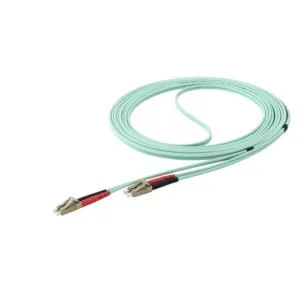 StarTech.com Cable 450FBLCLC5 de 5m de Fibra Óptica Multimodo LC/UPC a LC/UPC OM4 – 50/125µm – LOMMF/VCSEL – 100G – LSZH – Baja Pérdida de Inserción – Cable for Dispositivo de red, Transceptor – 100Gbit/s – Cable de conexión – LSZH – 50/125 µm – Aqua CABLE 5M FIBRA DUPLEX MULTI LCOM4 100GB 50/125 LSZH AGUAMARINA