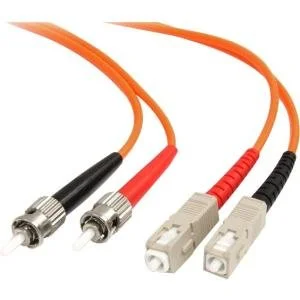 StarTech.com Cable FIBSTSC1 de 1m de Fibra Óptica Multimodo Dúplex 62.5/125 LSZH ST/SC – Adaptador de ST a SC – Cable for Dispositivo de red – 10Gbit/s – Cable de conexión – LSZH – 62.5/125 µm – Naranja CABLE 1M FIBRA OPTICA LSZHMULTI DUPLEX 62.5/125 ST/SC