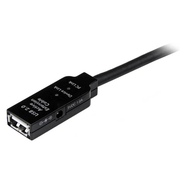 StarTech.com USB2AAEXT10M Cable USB A Macho – USB A Hembra, 10 Metros, Negro USB 2.0 ACTIVO AMPLIFICADO M H