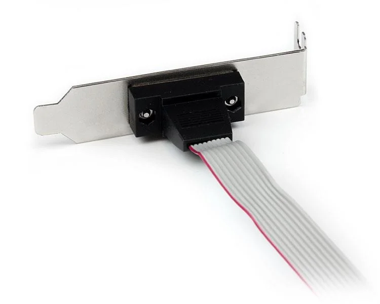 StarTech.com PLATE9M16LP Adaptador IDC Macho – DB-9 Hembra, Gris SERIAL DB9 IDC10 PERFIL BAJO