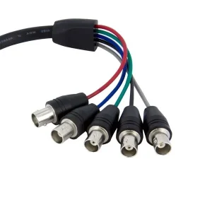 StarTech.com Cable VGA HD15 Macho – 5x BNC Coaxial Hembra, Negro BNC RGBHV VGABNCMF1 PARA MONITOR