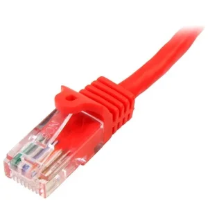 Startech.com 45PAT2MRD Cable Patch Cat5e UTP sin Enganches RJ-45 Macho – RJ-45 Macho, 2 Metros, Rojo CAT5E ETHERNET RJ45 SNAGLESS