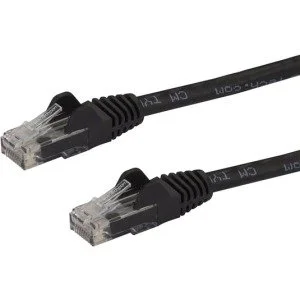 StarTech.com Cable N6PATC1MBK de Red Ethernet Snagless Sin Enganches Cat 6 Cat6 Gigabit 1m – Negro – Cable for Dispositivo de red – 6Gbit/s – Cable de conexión – Oro Contacto chapado – 24 AWG – Negro CABLE DE RED ETHERNET 1M CAT6RJ45 SNAGLESS GIGABIT NEGRO
