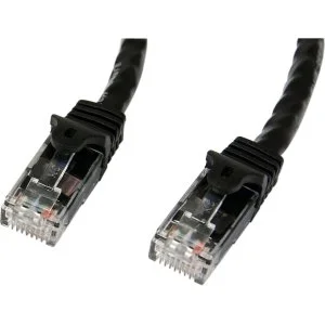 StarTech.com Cable N6PATC2MBK de Red Ethernet Snagless Sin Enganches Cat 6 Cat6 Gigabit 2m – Negro – Cable for Dispositivo de red – 6Gbit/s – Cable de conexión – Oro Contacto chapado – 24 AWG – Negro CABLE DE RED ETHERNET 2M CAT6RJ45 SNAGLESS GIGABIT NEGRO