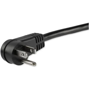 StarTech.com Cable PAC101R1 de Poder Acodado NEMA 5-15P Macho – NEMA 5-15R Acoplador Hembra, 30cm, Negro 5-15R A NEMA 5-15P ACODADO PLANO