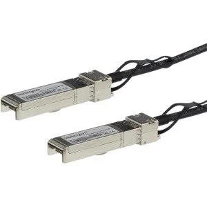 StarTech.com Cable EXSFP10GEDA3 de 3m SFP+ Twinax Direct-Attach Compatible con Juniper EX-SFP-10GE-DAC-3M – Extremo prinicpal: 1 x SFP+ Macho Network – Extremo Secundario: 1 x SFP+ Macho Network – 10Gbit/s – 30 AWG – Negro EX-SFP-10GE-DAC-3M