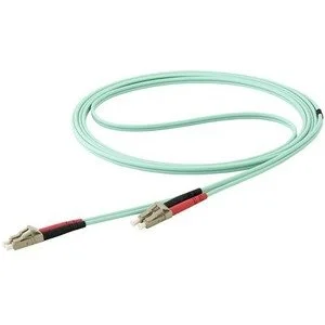Cable 450FBLCLC10 de Fibra Óptica – LC – Dúplex – Multimodo – 10M – Aqua AGUAMARINA – LC A LC – 50/125