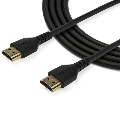 StarTech.com Cable HDMI con Ethernet de Alta velocidad de 1m – 4K 60Hz – Cable HDMI 2.0 Premium – Para Uso en Pantallas o TVs () – Cable for Dispositivo de audio/vídeo, TV, Monitor – 18Gbit/s – Admite hasta3840 x 2160 – Apantallado – Oro Conector chapado – 30 AWG – Negro CABLE HDMI CON ETHERNET DE ALTVELOCIDAD DE 1M – 4K 60HZ
