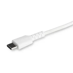StarTech.com Cable Resistente USB-C a Lightning RUSBCLTMM2MW de 2 m Blanco – Cable de Sincronización y Carga para iPhone/iPad, Certificado MFi de Apple – Cable for iPad, iPhone, iPad mini, iPad Air, Adaptador de alimentación, Cargador – 480Mbit/s – MFI – Apantallado – Níquel Conector chapado – 22/32 AWG – Blanco CABLE USB-C A LIGHTNING DE 2MCOLOR BLANCO – CERTIFICADO MFI