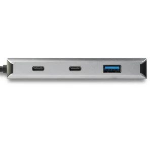 Adaptador HUB USB-C – 2 USB 3.1 – 2 USB-C – 10Gbps – Negro/Gris 2X USB-A § 2X USB-C – 10GBPS