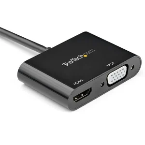 Adaptador StarTech.com DisplayPort Macho – HDMI + VGA Hembra, Negro 4K 60HZ – DP2VGAHD20 PARA MAC § WINDOWS